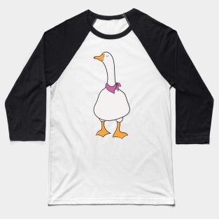 Cute Spring Goose With Pink Bandana Baseball T-Shirt